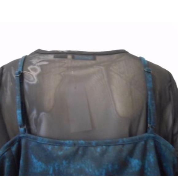 MBLM Maxi Slip Dress With Sexy Sheer Top - Picture 6 of 9